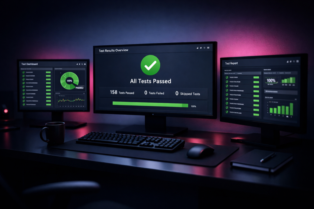 Software testing dashboards and automation results